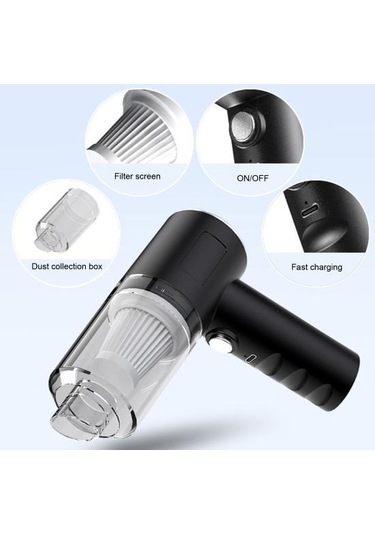 1 Takım Mükemmel Temizleyici Şarj Edilebilir Araba Elektrikli Süpürge Derin Uzun Ömürlü Dayanıklılık Enerji Tasarruflu Araba