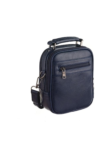 Westpolo Çelik Kasalı El Ve Omuz Askılı Erkek Çantası Küçük Boy - Lacivert 001