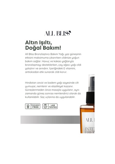 Bronzlaştırıcı Yağ 100 Ml