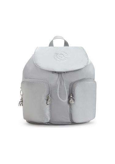 Kıplıng Anto S Küçük Boy Sırt Çantası Gri Sılver Glam Gri