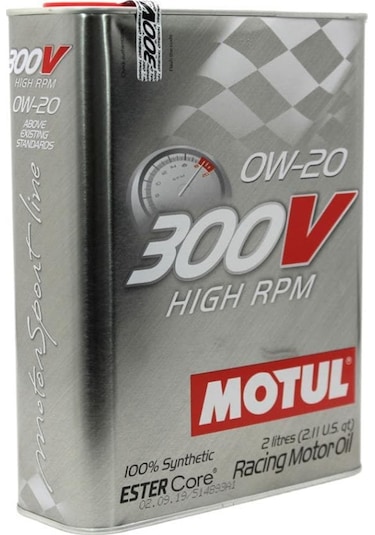 Motul 300V High Rpm 0W-20 Tam Sentetik Racing Motor Yağı 2 x 2 L