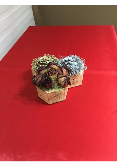 Finezza Kristal Monoray Kumaş Kırmızı Masa Örtüsü Dikdörtgen 140