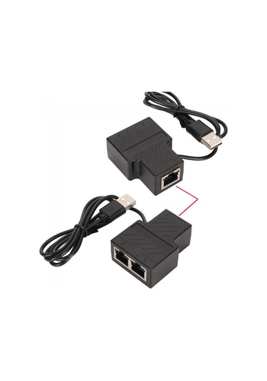 2 Port Rj45 Ethernet 100 Mbps Splitter Rj45 Ayırıcı 1 Giriş 2 Çıkış