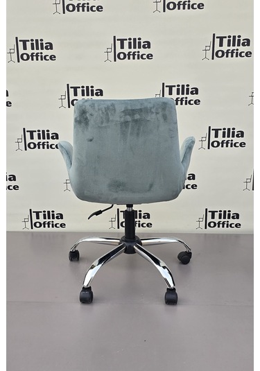 Maki Çalışma Ve Çocuk Koltuğu Krom Yonca Ayak Su Yeşili