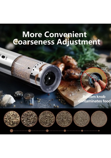 Motion003 Hk008r 2 Tekli Veya Çift Paket Gümüş Kaplamalı Paslanmaz Çelik Şarj Edilebilir Elektrikli Biber Değirmeni İnceltme Ayarı Değişken Hız Öğütme Saklama Tabanı Beyaz Led Işık Ahşap Motion003 Hk008r 2 Tekli Veya Çift Paket Gümüş Kaplamalı Paslanmaz Çelik Şarj Edilebilir Elektrikli Biber Değirmeni İnceltme Ayarı Değişken Hız Öğütme Saklama Tabanı Beyaz Led Işık Ahşap