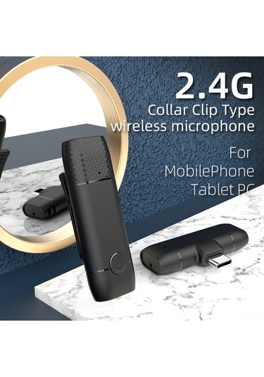 Kosona Kablosuz Lavalier Mikrofon 2.4g - Gürültü Azaltma, 20m Aktarım, Type-c - Canlı Yayın, Ders, Röportaj,短视频 İçin Batarya Dahil