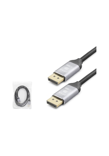 Büro Ev Ofis Cihazları İçin 180cm Siyah 8k 144hz Displayport Kablo