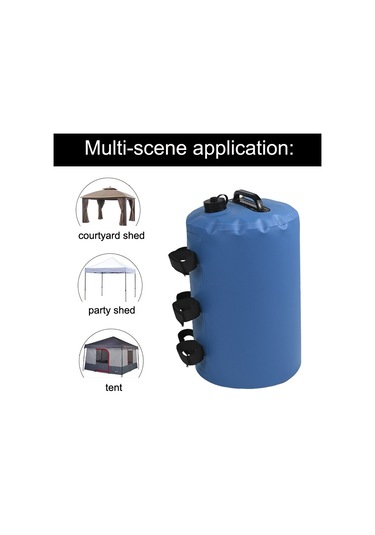 Su Ve Kum Çok Fonksiyonlu Çadır Rüzgar Geçirmez Sabit Su Torbası, Boyut: 18x40cm Mavi Çok Renkli