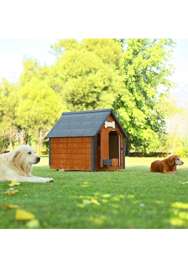 Mandu Isı Yalıtımlı Ahşap Köpek Kulübesi Large
