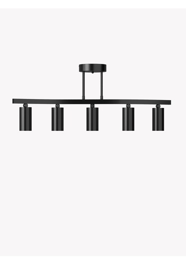 Solvia Vintage Siyah 5 Li Spot Avize Gu10 Duylu