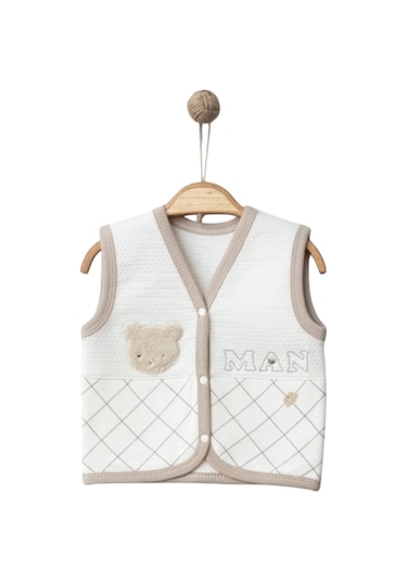 Gaye Bebe Bebek Yelek 4478 Ekru