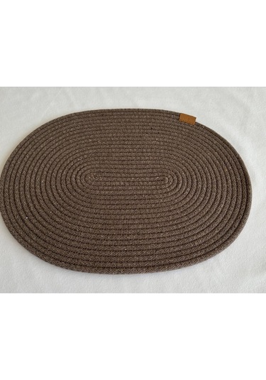 Jüt Amerikan Servis Sofra Altlığı, Masa Dekoru Supla Oval 30x40 8li Sepya