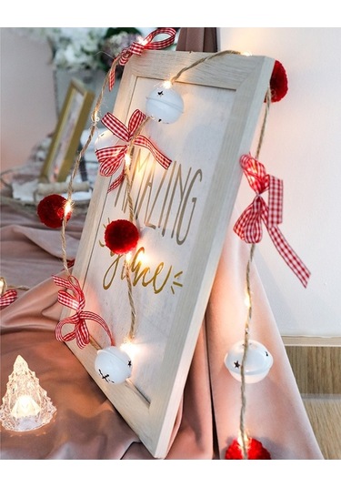 Maoyaya Noel Led Işık Zinciri: 2 Metre 20 Led Pil İle Çalışan Dekoratif Çan Ve Top Modelleri Diğer