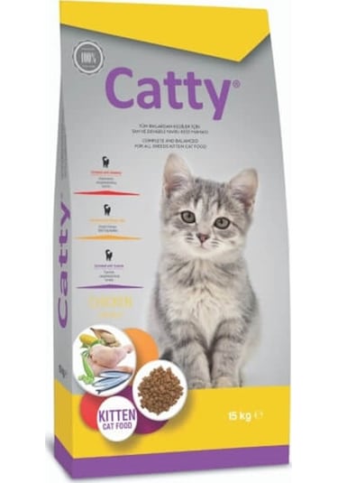 Catty Kitten Tavuklu Yavru Kedi Maması 15 KG