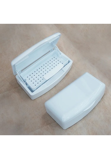 Cımbız Kirpik Uzatma Tırnak Sanat Manikür Ekipmanları Depolama Organizatör Aracı İçin Plastik Sterilizasyon Tepsisi Whıte