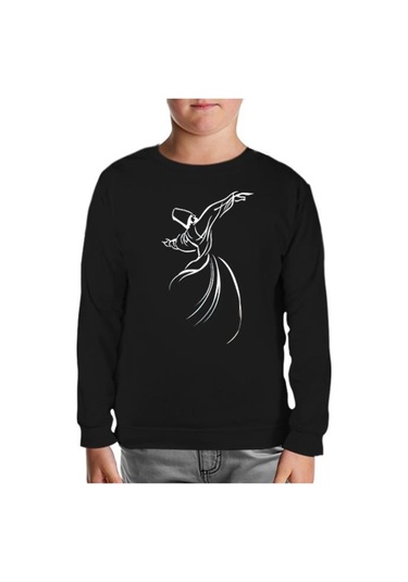 Lord Tshirt Mevlana Siyah Çocuk Sweatshirt Siyah