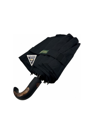 April A-226g A7 Baston Sap 10 Telli Tam Otomatik Şemsiye Siyah