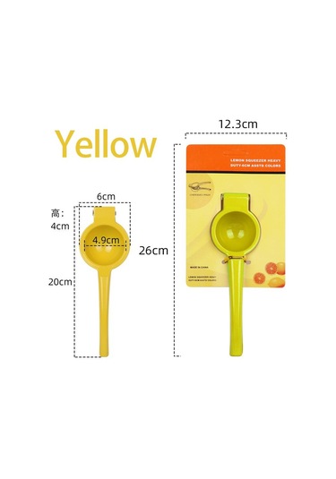 2'si 1 Arada Mutfak Manuel Limon Sıkacağı Alüminyum Portakal Sıkacağı Meyve Presi Kelepçe Aletleri Çok Fonksiyonlu Yemek Kelepçesi Aksesuarları Sarı