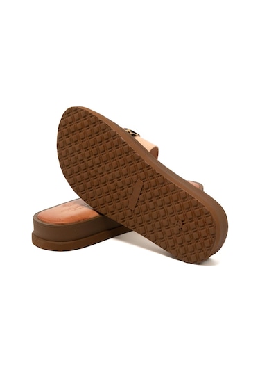 146 Camel Terlik Kadın 26215 Myconian 2025 Greek Sandal 146 Camel
