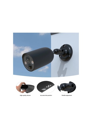 Honeybeeshop Tapo C425 Magcam Silikon Kılıf Ve Duvara Montaj Seti Siyah Tek Adet Siyah