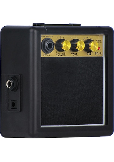 Hfambition 5w Mini Gitar Amfi - Taşınabilir, Ton Ve Ses Düzenleme, Overdrive Efekti, Kulaklık Çıkışı, Pil/dç Besleme - Siyah