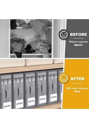 Createtech Yorgan Yastık Ve Klasör Kılıfları İçin Pratik Düzenleyici Depolama Çözümü, Çarşaf Organizer - Ai Gri