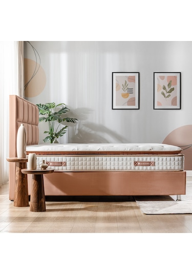 Us. Sleeping Ultra Ortopedik Touch Brown Orijinal Pedli Yaylı Yatak (27Cm) 140X200