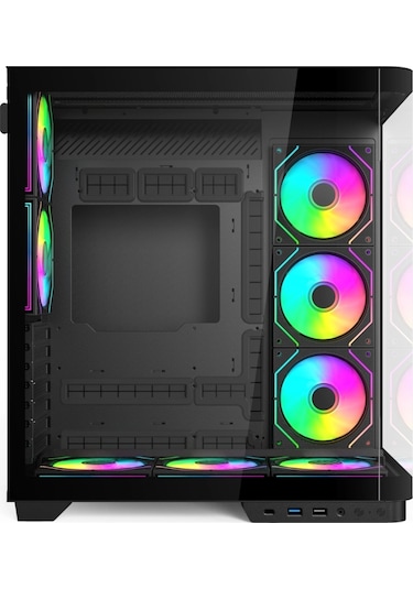 Hyper Rocket V335r Atx 8 Argb Fan Siyah Oyuncu Kasası