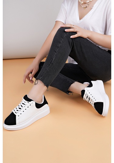 Luis A Costa Lc109 Beyaz Siyah Süet Kadın Sneaker Renkli