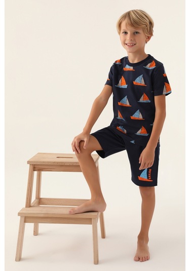 Rolypoly Boat Lacivert Erkek Çocuk Bermuda Takım 5274-43017 Lacivert