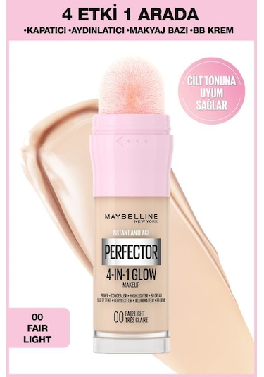 Maybelline New York Instant Perfector Glow 4 Etki 1 Arada Fondöten- 00 Fair Light