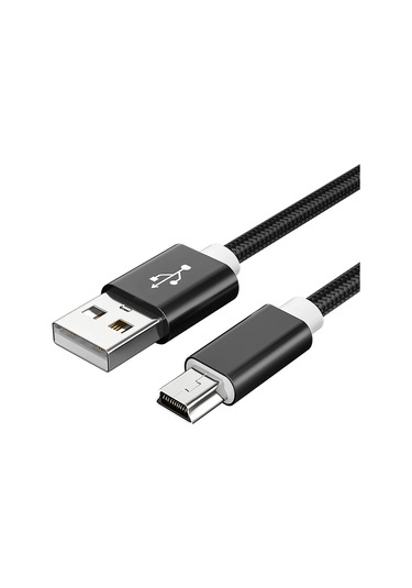 Turktrove 0.25m/1m/2m/3m Mini Usb Kablosu, Mp3/mp4/araba Dvr/gps İçin Hızlı Şarj Ve Veri Aktarım Black 1m