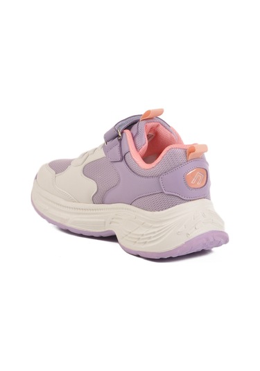 Lila Cırtlı Fileli Hafif Kız Çocuk Spor Ayakkabı Dian F LILA