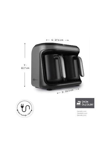 Karaca Hatır Hüp Düet 10 Fincan Kapasiteli Bol Köpüklü Aromalı, Közde ve Türk Kahve Makinesi