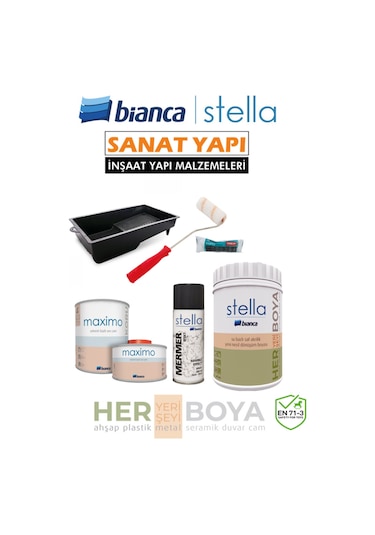 Stella Set 1lt Yeni Nesil Dönüşüm Boyası Beyaz - Dolap-fayans-cam-plastik-ahşap-duvar Diğer