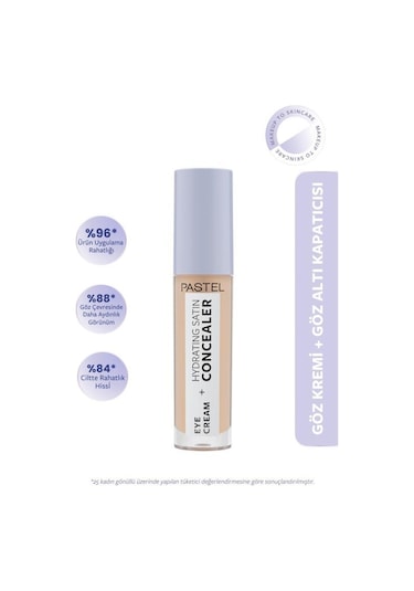 Pastel Eye Cream + Hydrating Satin Concealer 62 Ivory