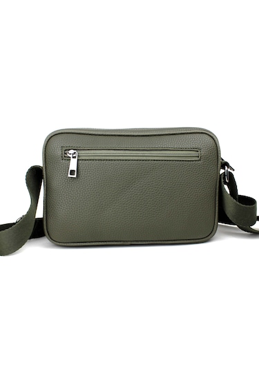 Erkek Haki Renk Ayarlanabilir Omuz Askılı Çapraz Omuz Çantası Haki