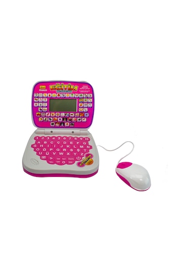 Oyuncak Eğitici Laptop Türkçe-ingilizce 100 Fonksiyonlu Pembe
