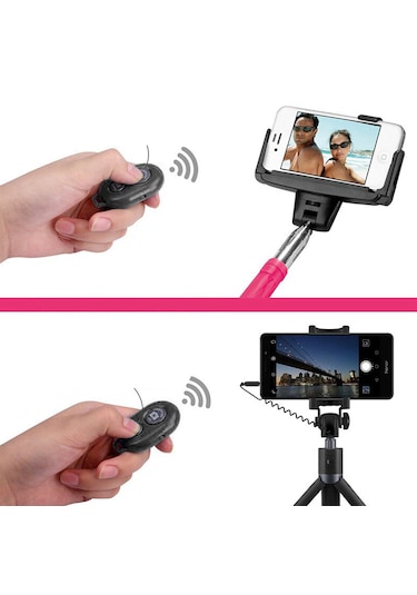 Bluetoothlu Uzaktan Fotoğraf Çekim Kumandası Siyah - Al4805