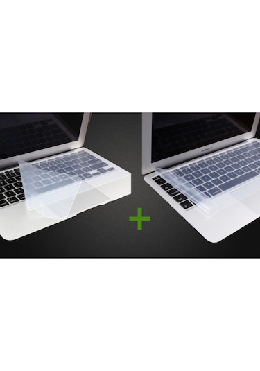 2 Adet Şeffaf Silikon Notebook Laptop Bilgisayar Klavye Koruyucu