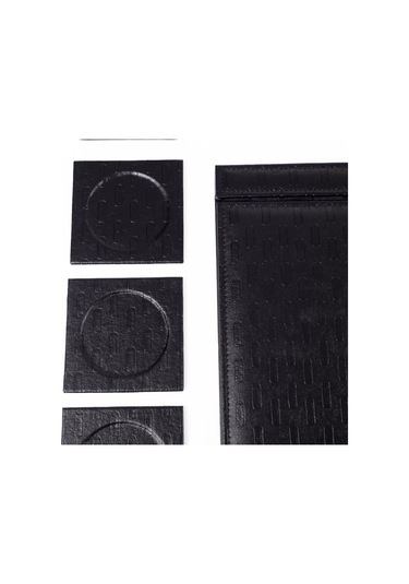 Siyah Hasır Sümen Takımı Elit Kristal Masa İsimliği Lüks Ofis Sümen Seti Ve Masa İsimlik