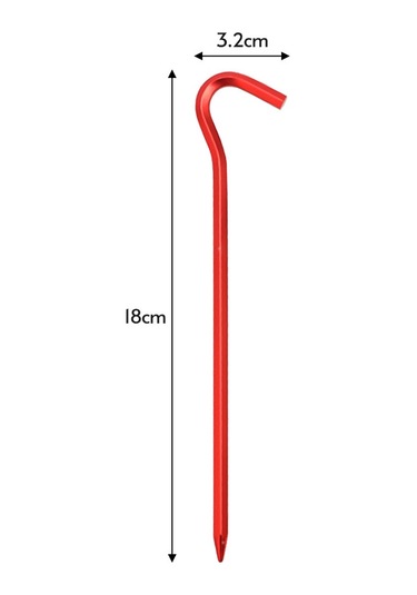 Padalink Kamp Çadırı Alüminyum 7 Tipi Toprak Çivisi - 6 Adet, Hafif, Yüksek Dayanıklı, Dökülme Önleyici, Depolama Çantası İle, Kırmızı Kırmızı