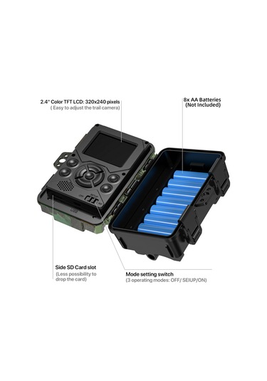 Geeksen Kamerası Avcılık Ve İz Sürme Kamerası 32mp Yüksek Netlikli Kızılötesi Ip66 Su Geçirmez Wi