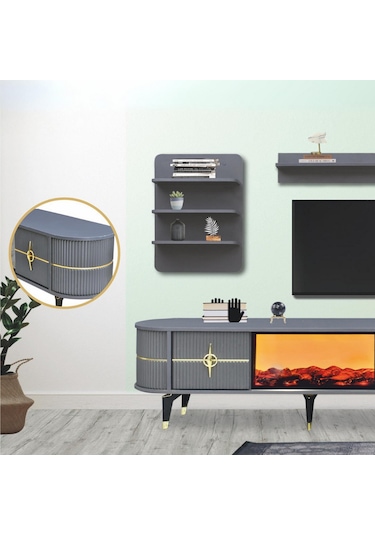 Maya Duvar Ünitesi - Antrasit Gold Antrasit - Gold