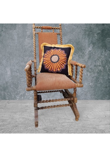 Mackenzier Çift Taraflı Dekoratif Püsküllü - Saçaklı Kırlent Kılı Karışık/Çok Renkli