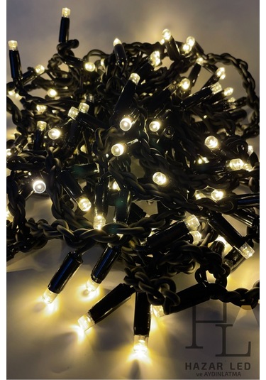 2.5 M Led Flaşlı 152 Ledli 24 Saçaklı Eklenebilir Ip65 Dış Mekan Siyah Kablolu Dekoratif Led Işık Gün Işığı Beyaz