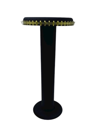 Süet Kumaş Siyah Renk 35 Cm Yuvarlak Model Kolye-tesbih-bileklik Standı