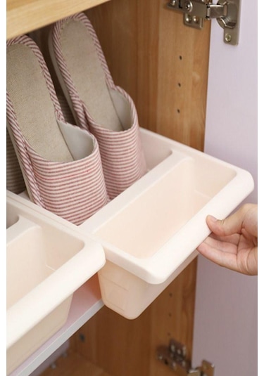 Roma 3 Bölmeli Dikey Ayakkabı Rampası Ayakkabı Terlik Kutusu Düzenleyici