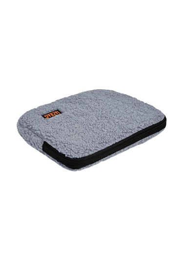 Jacbag Teddy Açık Gri/turuncu Peluş Erkek Çocuk Tablet Çantası Tablet Kılıfı