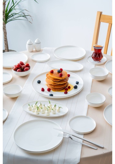 Lorelei Silver 6 Kişilik 23 Parça Kahvaltı Takımı Beyaz